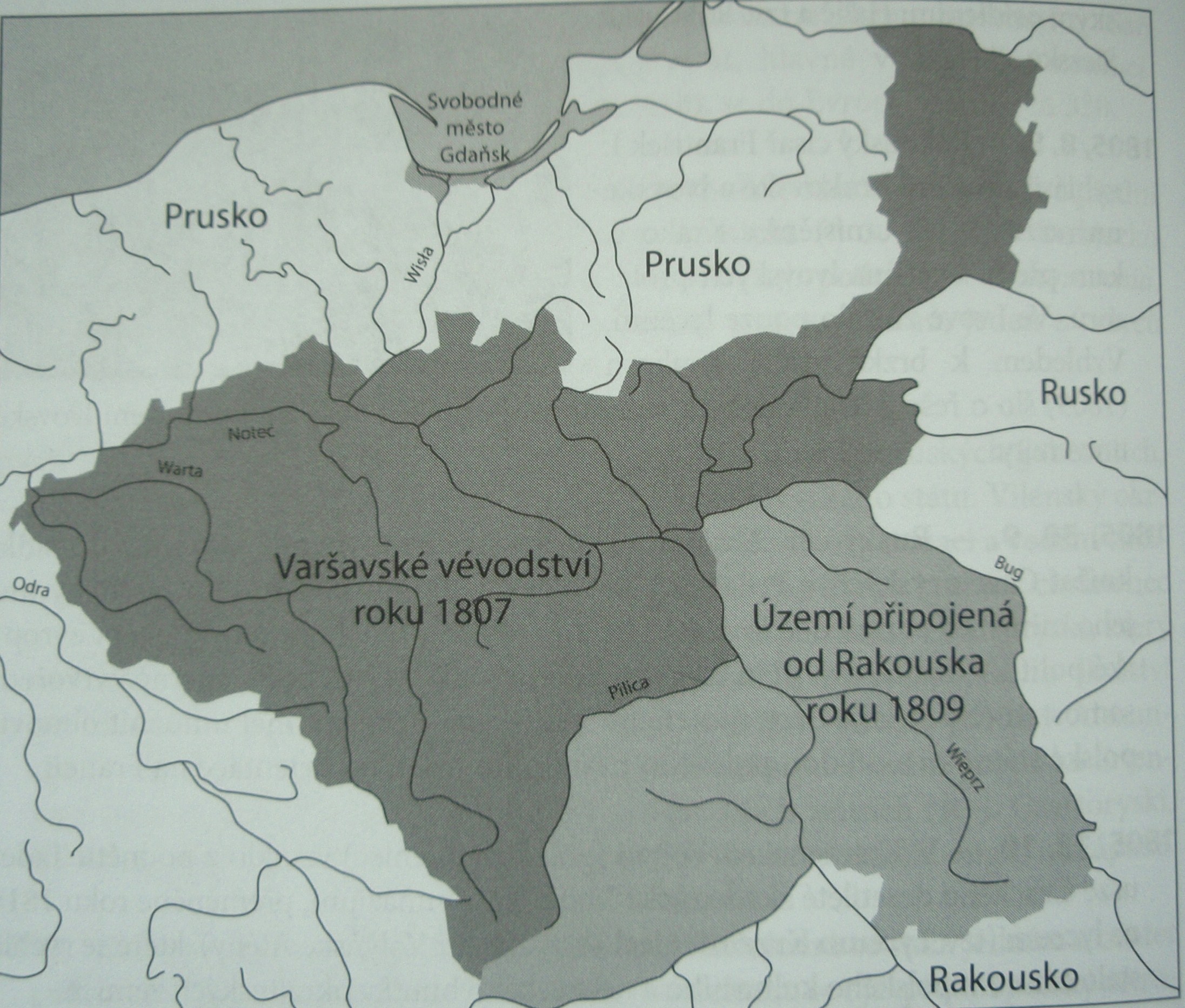 Polsko - Varšavské vévodství v roce 1807