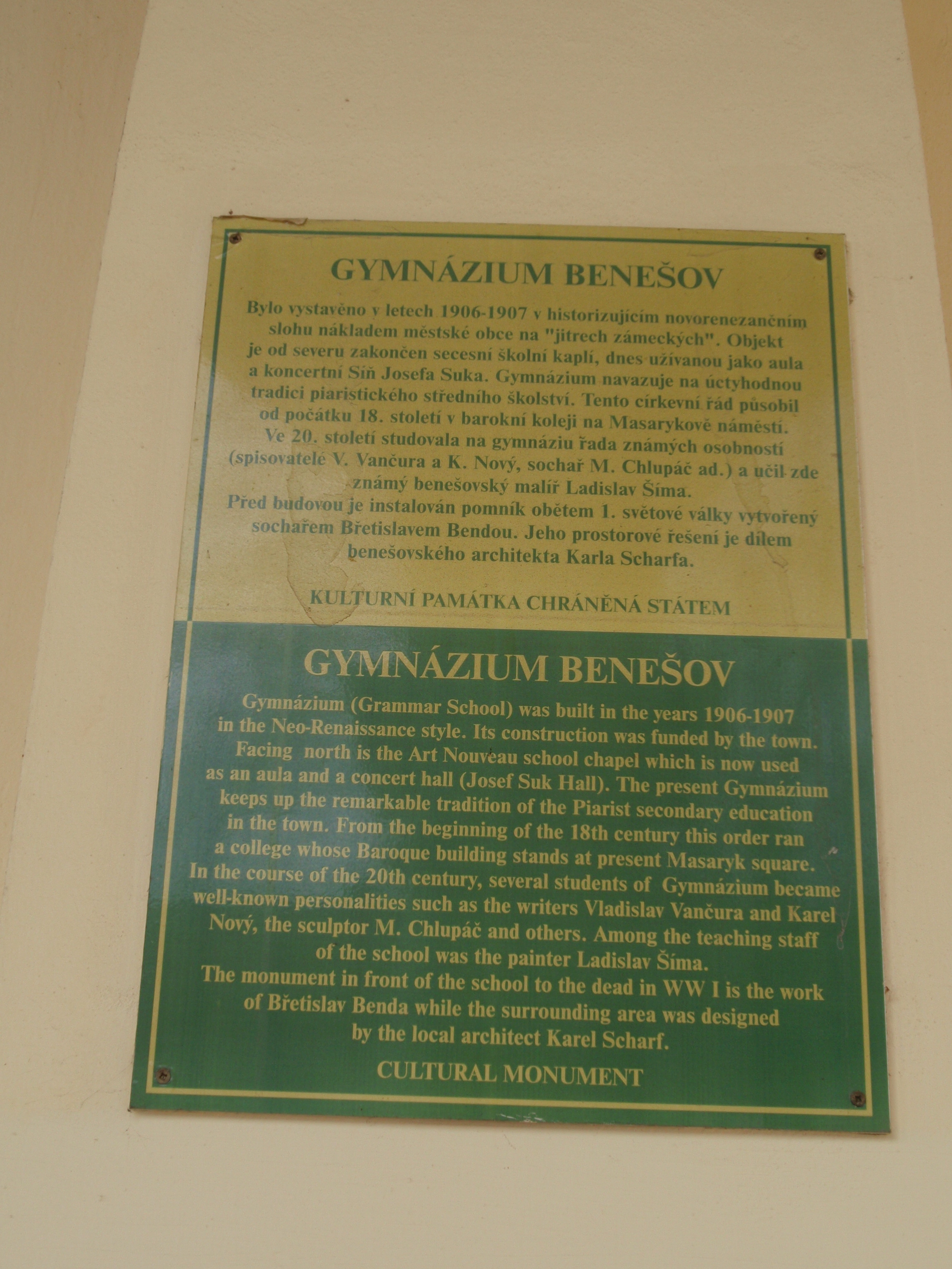 Benešov - gymnasium 4