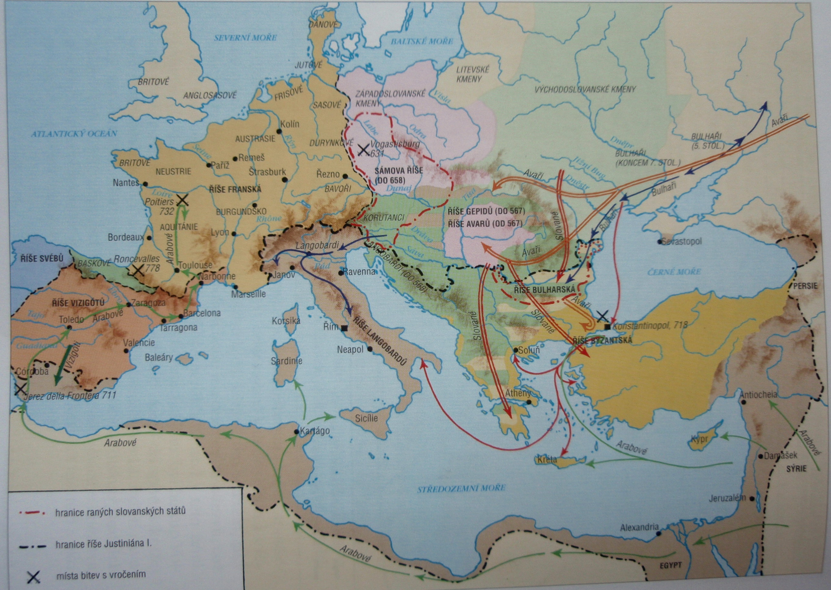 6. - 8. století - Evropa a arabský svět