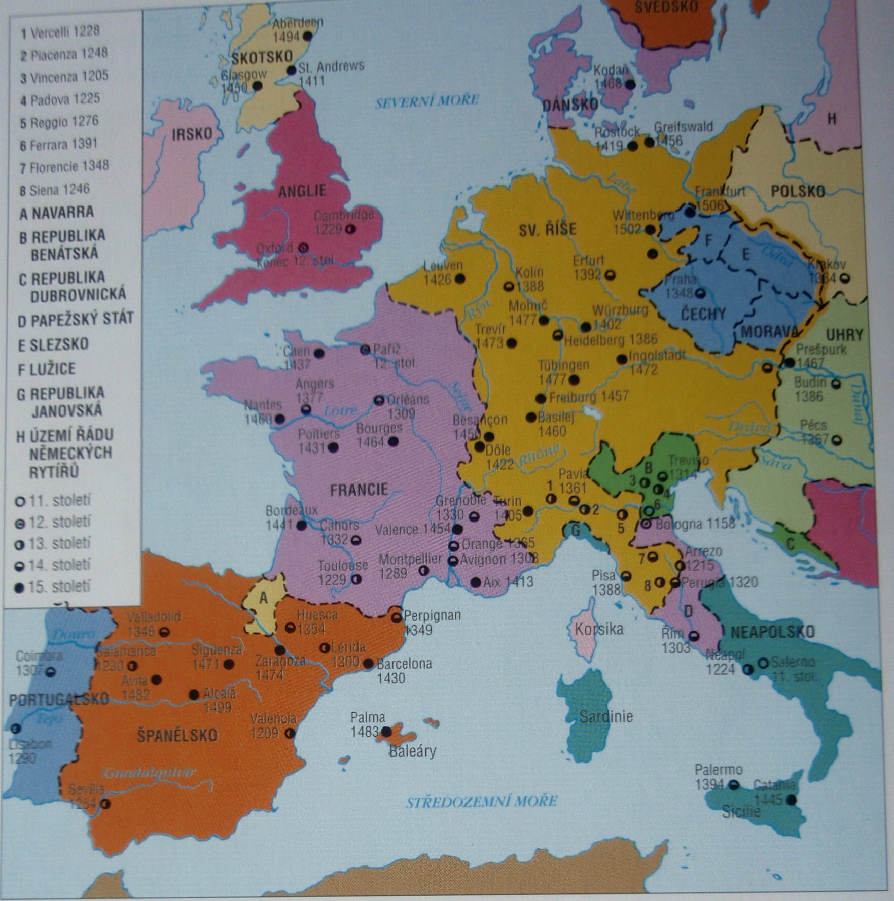 11. až 15. století - evropské univerzity