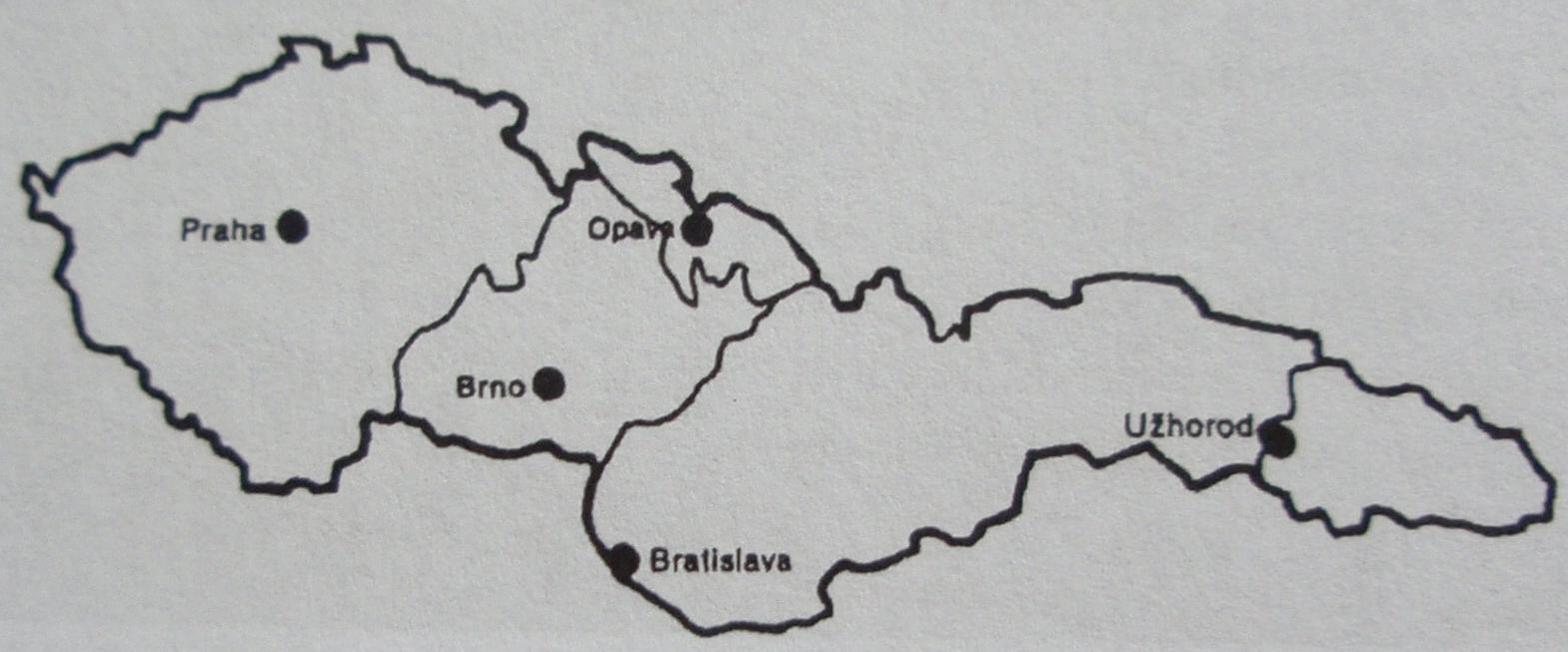 Správní rozdělení Československé republiky po roce 1918 - Čechy, Morava, Slezsko, Slovensko, Podkarpatská Rus