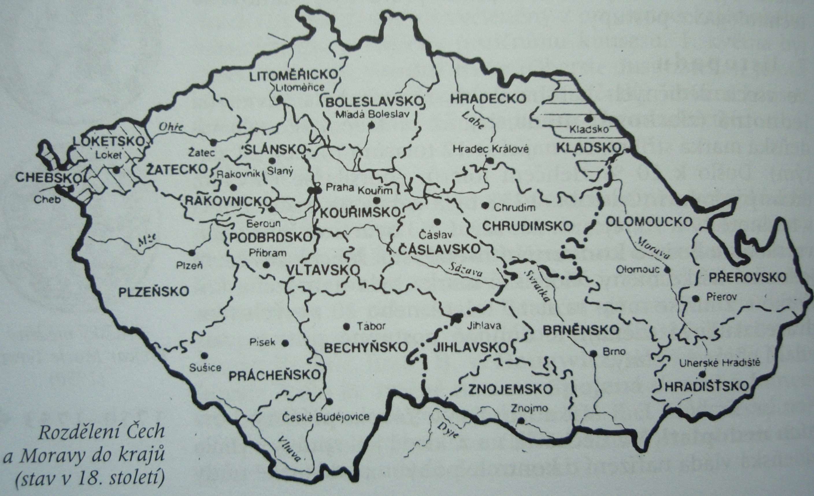 Čechy a Morava v 18. století (rok 1751)