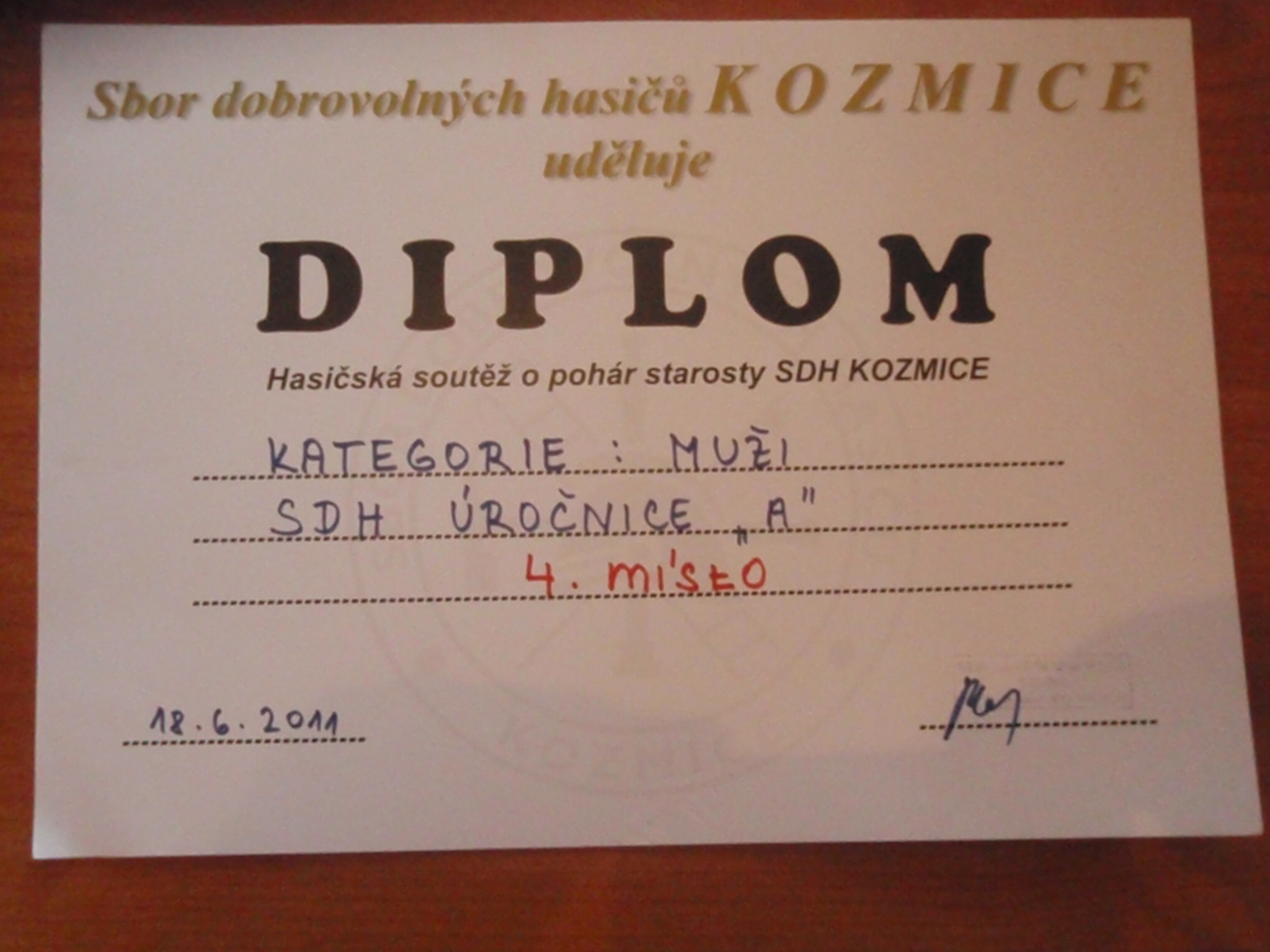 Hasičská soutěž o pohár starosty SDH Kozmice 2