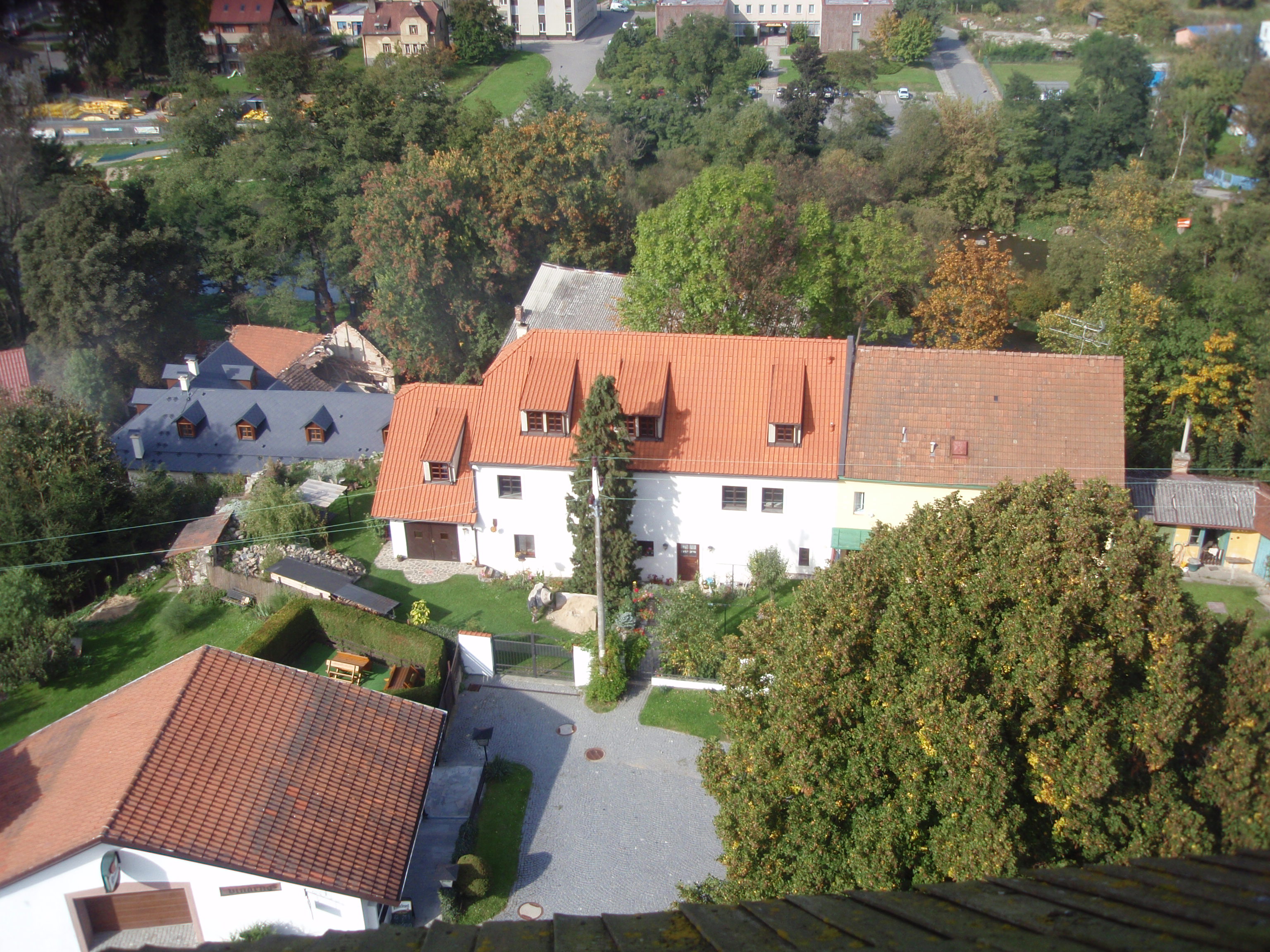 Týnec nad Sázavou  - pohledy z věže hradu 1