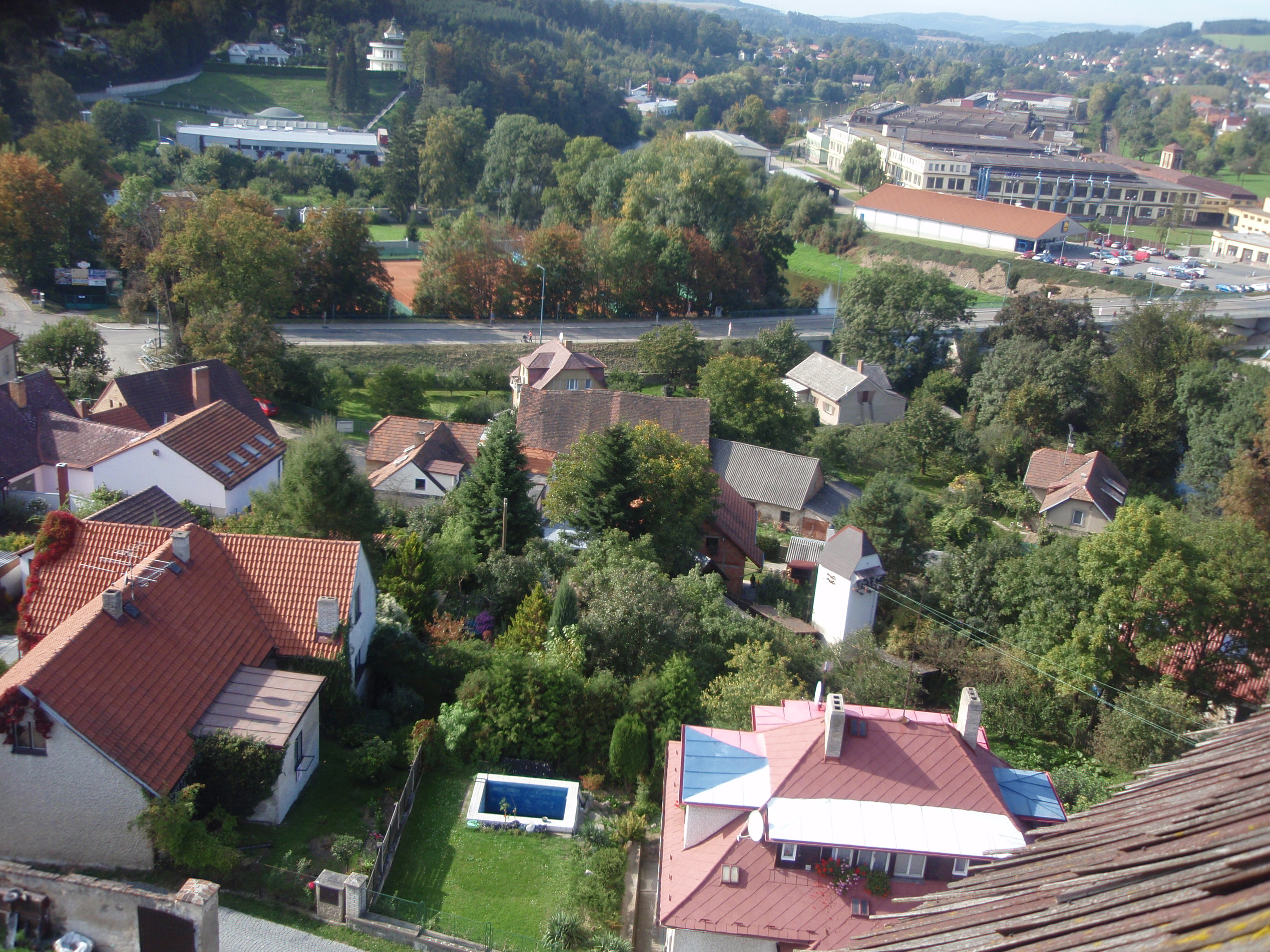 Týnec nad Sázavou  - pohledy z věže hradu 8