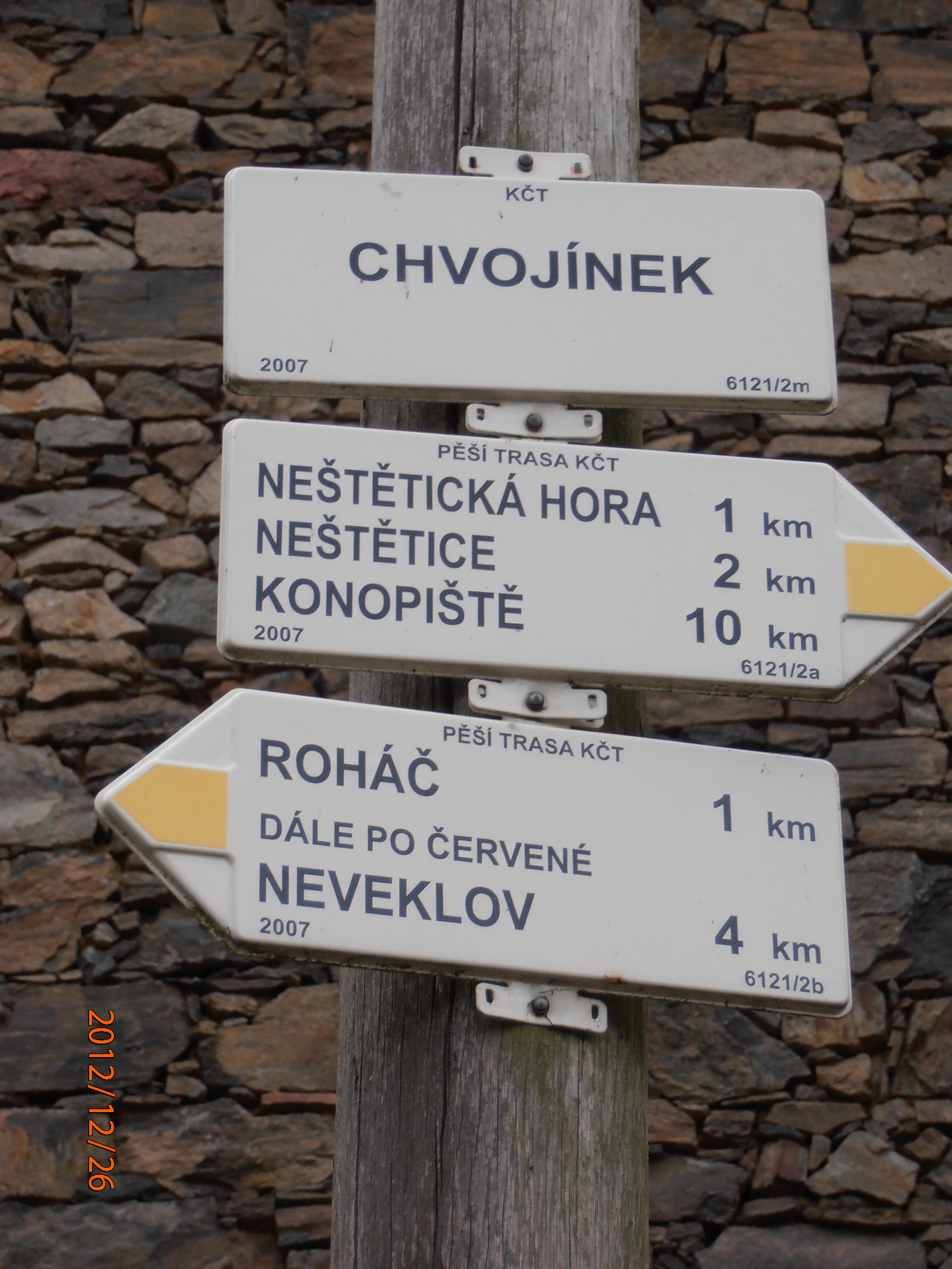 Chvojínek - rozcestník 2