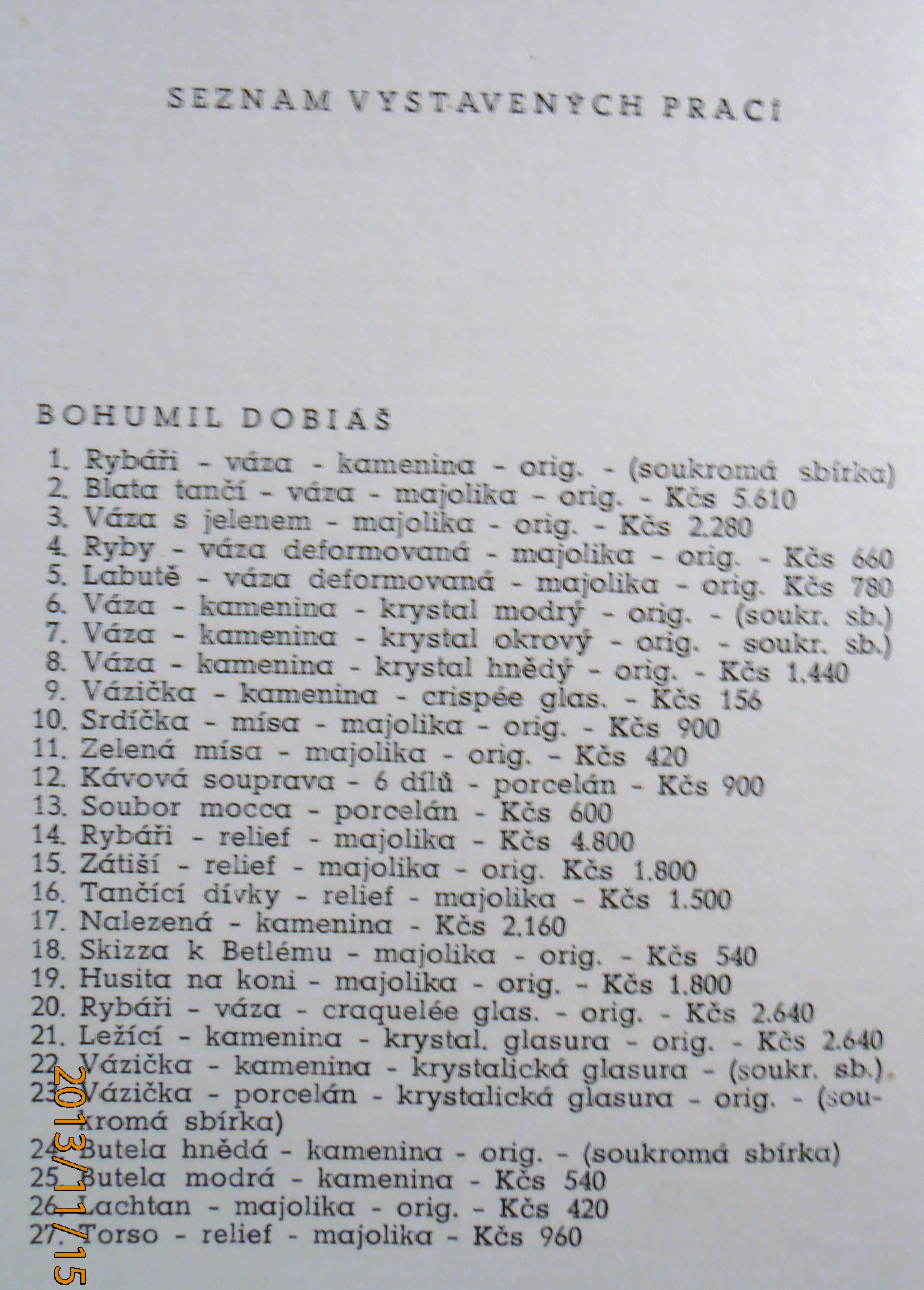 Keramické práce-E. Dobiáše, O. Eckerta, St. Mikuláštíka 19